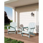 Oversized All-Weather Adirondack Chair  380 lb Capacity HDPE with Wood-Like Texture, Durable Outdoor Lounge Chair for Patio, Lawn & Deck