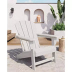 Oversized All-Weather Adirondack Chair  380 lb Capacity HDPE with Wood-Like Texture, Durable Outdoor Lounge Chair for Patio, Lawn & Deck