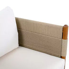 Christopher Knight Home Seungho Modern Outdoor Acacia Wood Club Chair with Diamond Rope Weave and Cushions