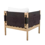 Christopher Knight Home Seungho Modern Outdoor Acacia Wood Club Chair with Diamond Rope Weave and Cushions