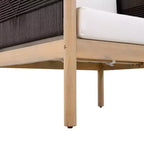 Christopher Knight Home Seungho Modern Outdoor Acacia Wood Club Chair with Diamond Rope Weave and Cushions