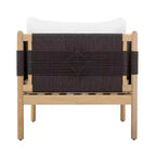 Christopher Knight Home Jiyeon Modern Outdoor Acacia Wood Club Chair with Diamond Rope Weave and Cushions (Set of 2)