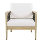 Christopher Knight Home Momo Modern Outdoor Acacia Wood Club Chair with Handwoven Rope