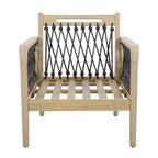 Christopher Knight Home Momo Modern Outdoor Acacia Wood Club Chair with Handwoven Rope