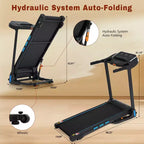 Whisen Foldable Treadmills, Home Exercise Equipment Treadmills with Incline, 350 LBS Weight Capacity - Black