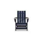 Poltrona Adirondack Signature Design by Ashley Mabry Shores, poltrona da esterno, HDPE blu navy MEGA-TUFF