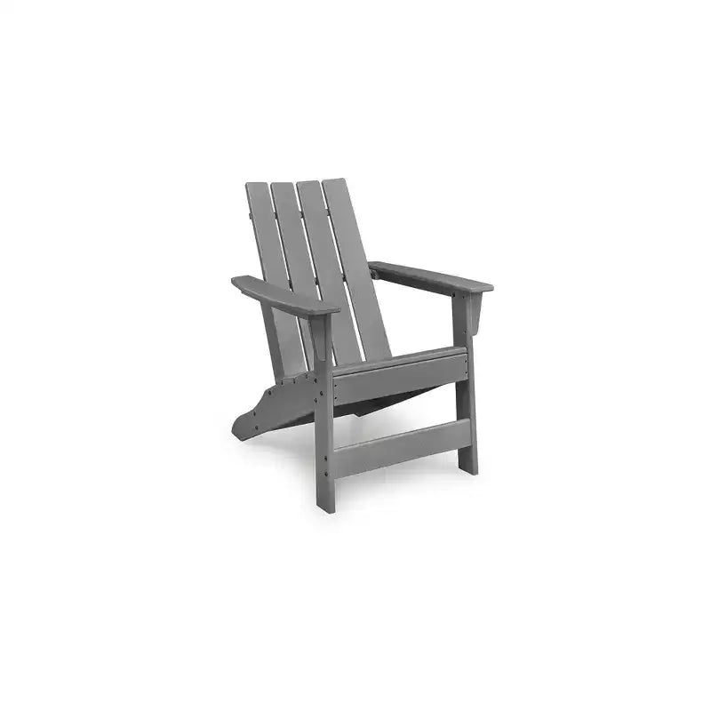 Signature Design by Ashley Lone View Bay Adirondack Chair, Outdoor Patio Chair, Gray MEGA-TUFF HDPE