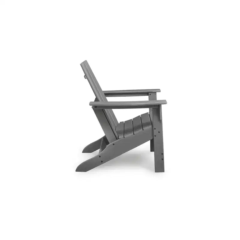 Signature Design by Ashley Lone View Bay Adirondack Chair, Outdoor Patio Chair, Gray MEGA-TUFF HDPE
