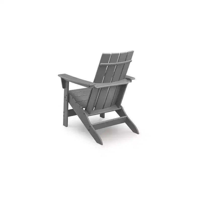 Signature Design by Ashley Lone View Bay Adirondack Chair, Outdoor Patio Chair, Gray MEGA-TUFF HDPE