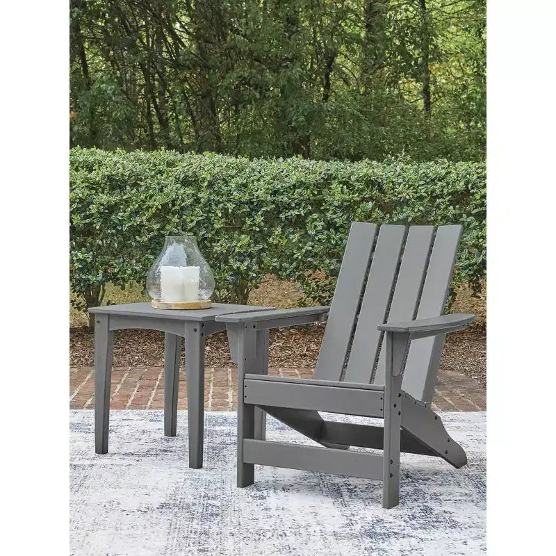 Signature Design by Ashley Lone View Bay Adirondack Chair, Outdoor Patio Chair, Gray MEGA-TUFF HDPE