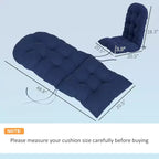 Cuscini per sedia Adirondack set da 2, cuscini da patio trapuntati con schienale alto antiscivolo per sedie Adirondack, blu navy