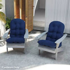 Cuscini per sedia Adirondack set da 2, cuscini da patio trapuntati con schienale alto antiscivolo per sedie Adirondack, blu navy