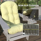 Adirondack Chair Cushions Set of 2, Tufted High Back Patio Non-Slip Cushions for Adirondack Chairs, Beige