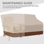 Fire Pit Seating, 2 Wooden Adirondack Chairs with Outdoor Table & Umbrella Hole, Wood 2 Person Adirondack Bench, Natural