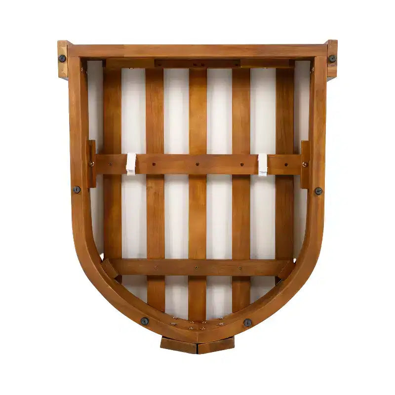 MAYEERTY Premium Acacia Wood Outdoor Club Chair, Curved Tub Design Water-Resistant Cushion All-Weather Chair