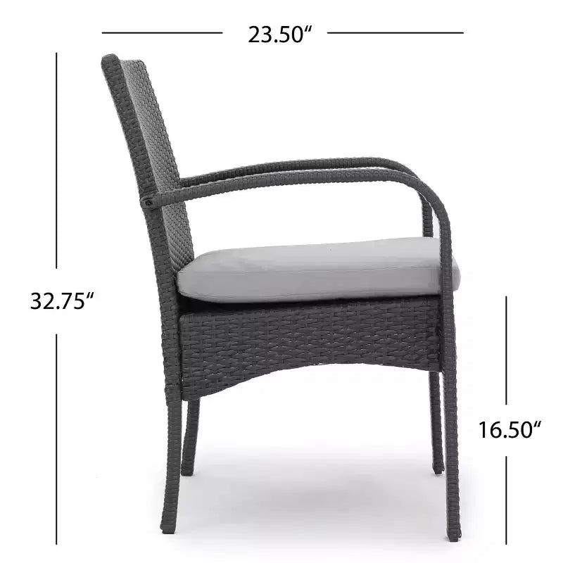 MAYEERTY Sedia da Pranzo da Esterno Ammortizzata in 2 Pezzi, Struttura in Alluminio con Vimini in Resina Resistente ai Raggi UV
