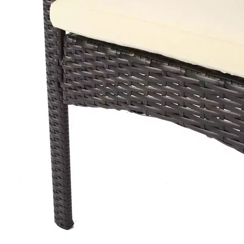 MAYEERTY Sedia da Pranzo da Esterno Ammortizzata in 2 Pezzi, Struttura in Alluminio con Vimini in Resina Resistente ai Raggi UV