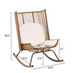 Christopher Knight Home Katerina Farmhouse Outdoor Woven Rattan Rocking Chairs with Cushions (Set of 2)