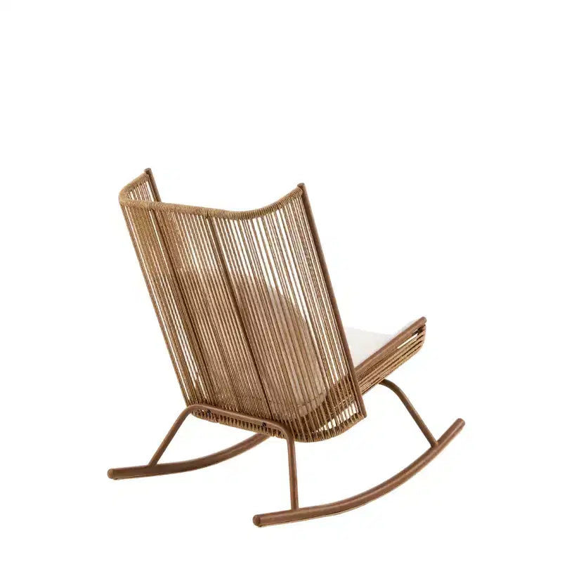 Christopher Knight Home Katerina Farmhouse Outdoor Woven Rattan Rocking Chairs with Cushions (Set of 2)