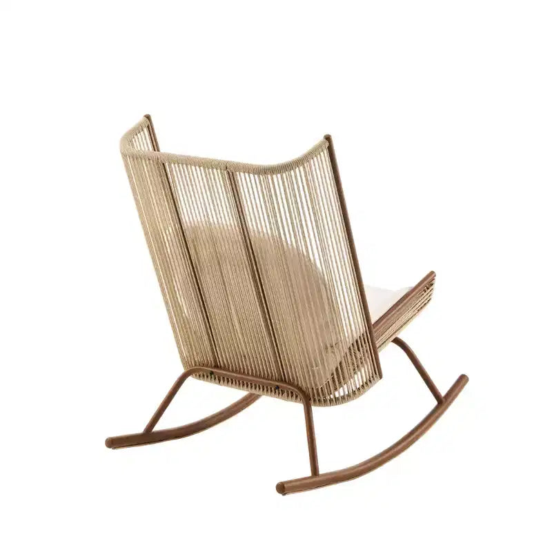 Christopher Knight Home Katerina Farmhouse Outdoor Woven Rattan Rocking Chairs with Cushions (Set of 2)