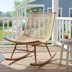 Christopher Knight Home Marceline Farmhouse Outdoor Arc Rattan Rocking Chair