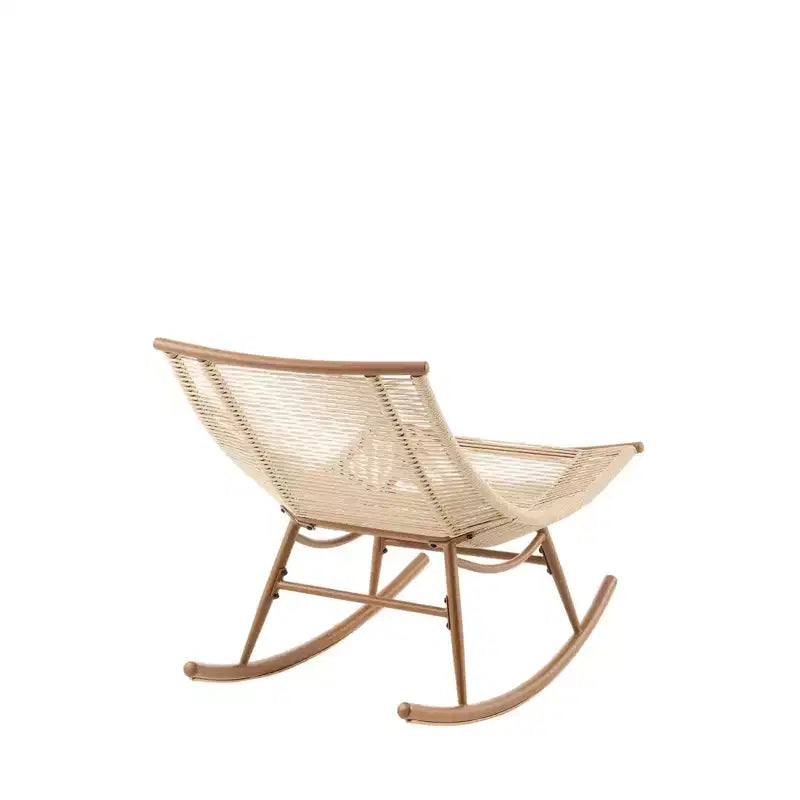 Sedia a Dondolo da Esterno in Rattan con Arco Stile Farmhouse Christopher Knight Home Marceline