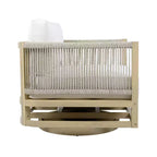 Christopher Knight Home Tabitha Sedia da patio girevole a 360° in legno di acacia stile rustico con cuscini spessi