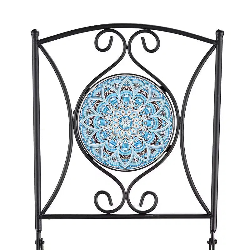 The Lakeside Collection Metal Mosaic White Outdoor Chair -