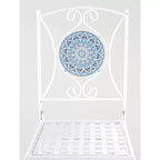 The Lakeside Collection Metal Mosaic White Outdoor Chair -
