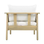 Christopher Knight Home Seokwoo Farmhouse Outdoor Acacia Wood Club Chairs with Wicker and Cushion