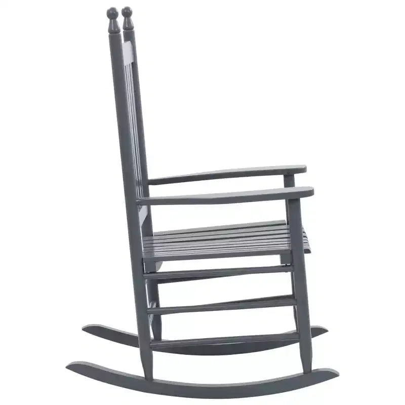 vidaXL Rocking Chair Outdoor Patio Rocking Chair with Curved Seat Poplar Wood