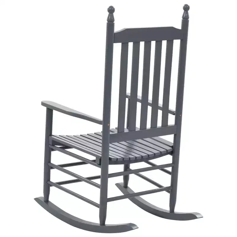 vidaXL Rocking Chair Outdoor Patio Rocking Chair with Curved Seat Poplar Wood