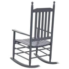 vidaXL Rocking Chair Outdoor Patio Rocking Chair with Curved Seat Poplar Wood