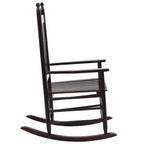 vidaXL Rocking Chair Outdoor Patio Rocking Chair with Curved Seat Poplar Wood