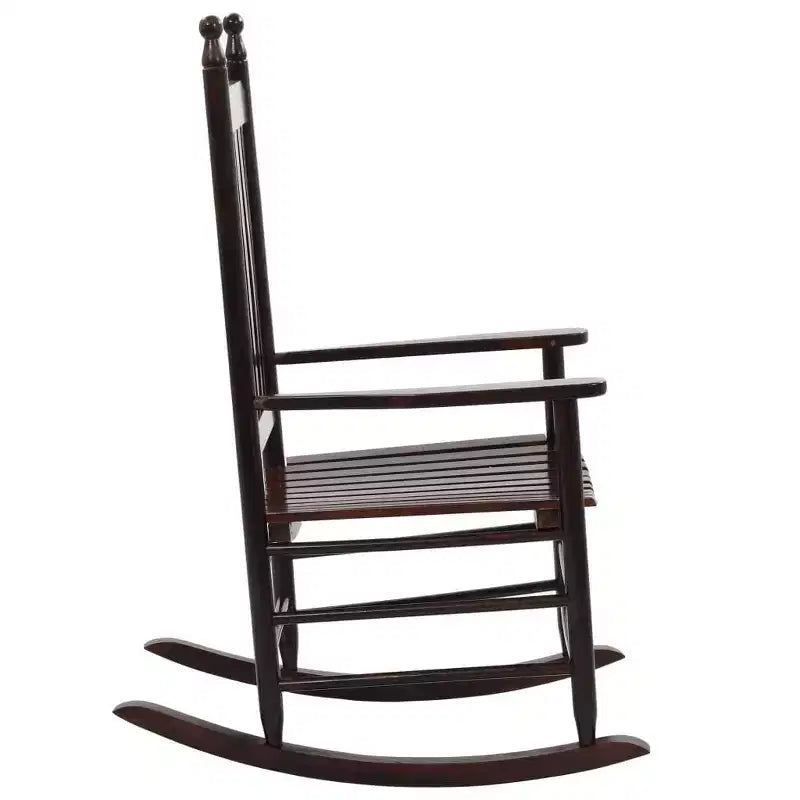 vidaXL Rocking Chair Outdoor Patio Rocking Chair with Curved Seat Poplar Wood