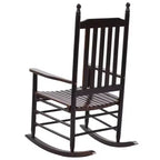 vidaXL Rocking Chair Outdoor Patio Rocking Chair with Curved Seat Poplar Wood