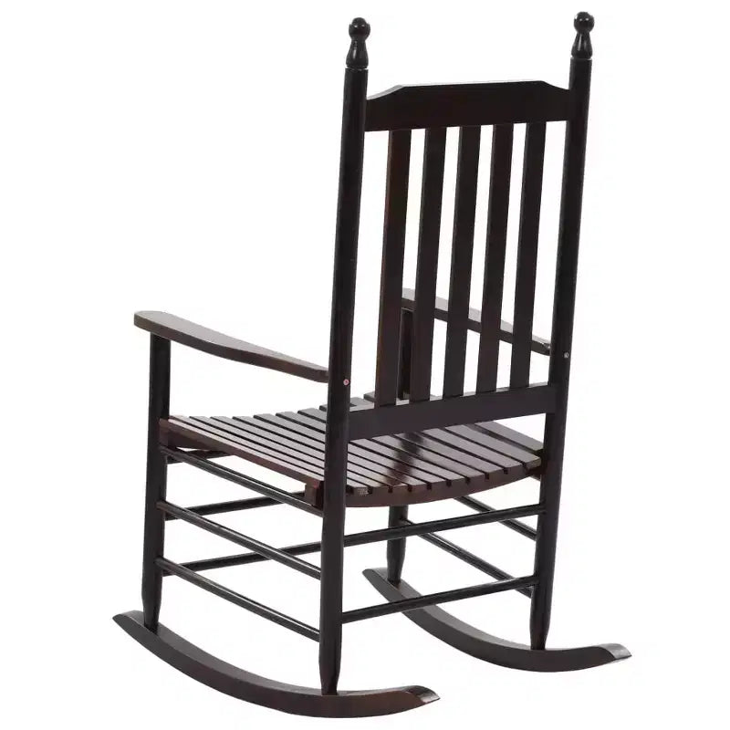 vidaXL Rocking Chair Outdoor Patio Rocking Chair with Curved Seat Poplar Wood