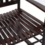 vidaXL Rocking Chair Outdoor Patio Rocking Chair with Curved Seat Poplar Wood