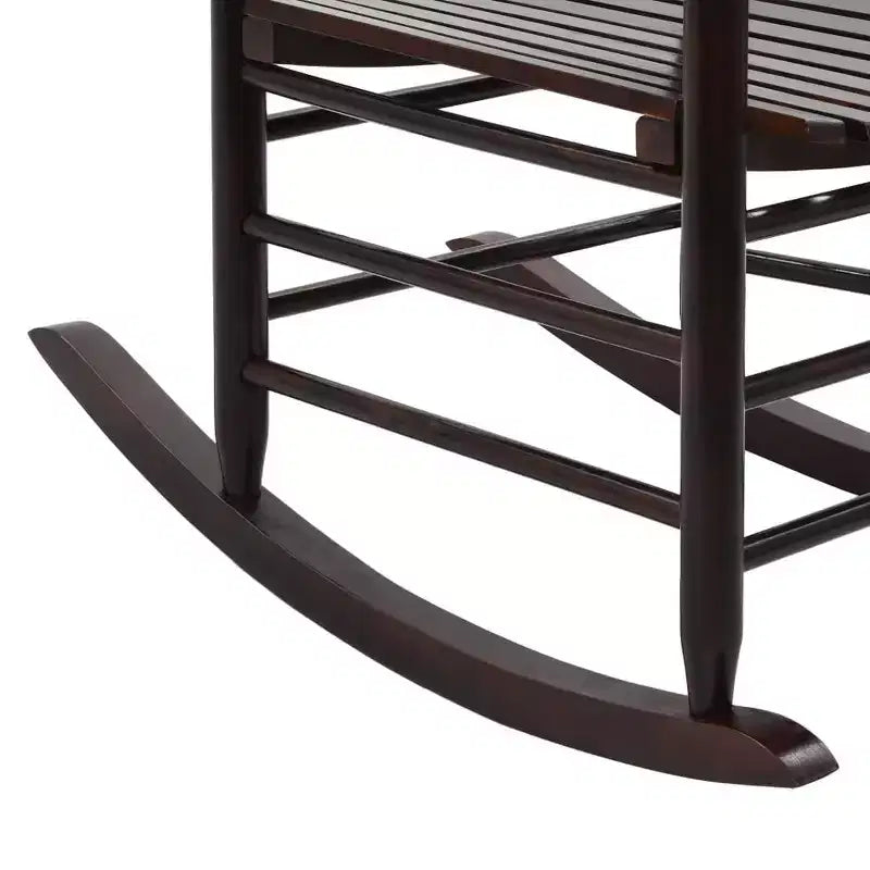 vidaXL Rocking Chair Outdoor Patio Rocking Chair with Curved Seat Poplar Wood