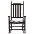 vidaXL Rocking Chair Outdoor Patio Rocking Chair with Curved Seat Poplar Wood
