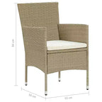 vidaXL Set di 2 sedie in polyrattan e acciaio
