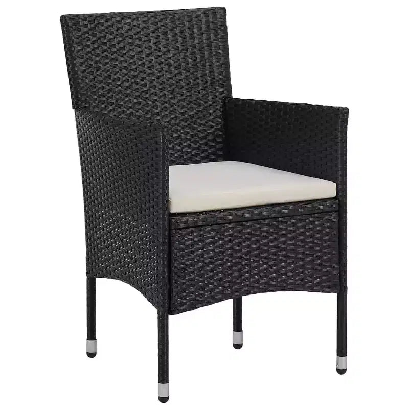 vidaXL Set di 2 sedie in polyrattan e acciaio