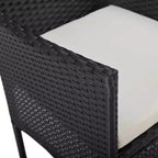 vidaXL Set di 2 sedie in polyrattan e acciaio