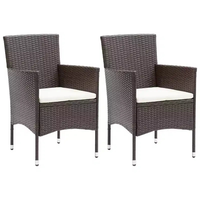 vidaXL Set di 2 sedie in polyrattan e acciaio