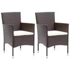 vidaXL Set di 2 sedie in polyrattan e acciaio