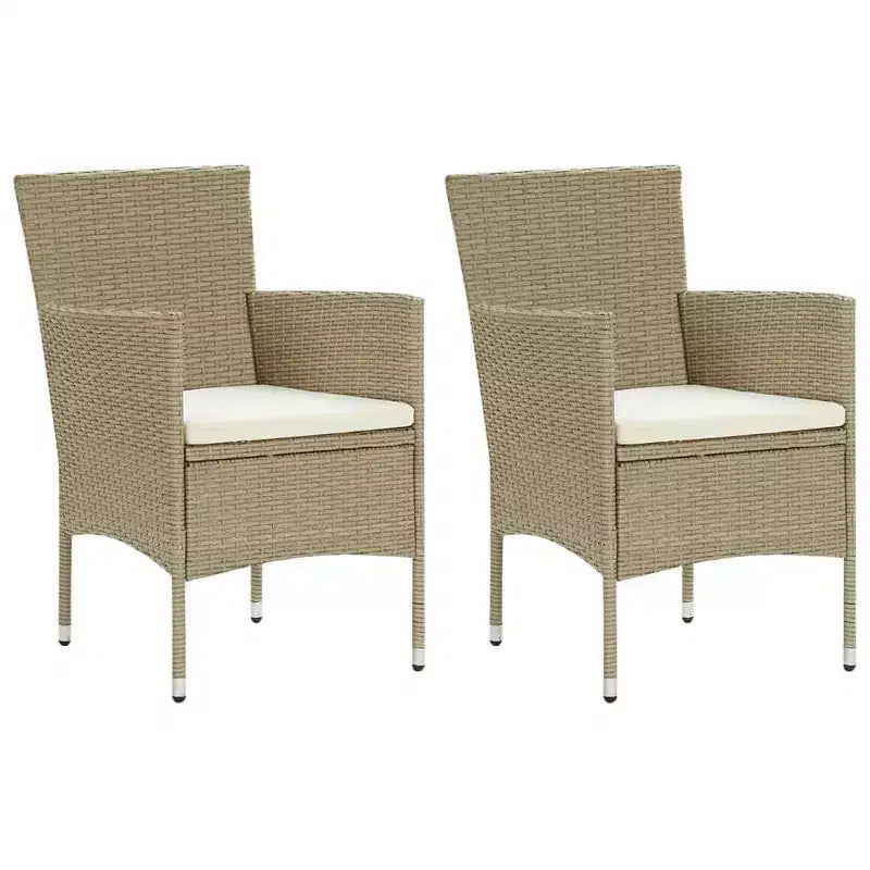 vidaXL Set di 2 sedie in polyrattan e acciaio