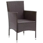 vidaXL Set di 2 sedie in polyrattan e acciaio