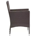 vidaXL Set di 2 sedie in polyrattan e acciaio