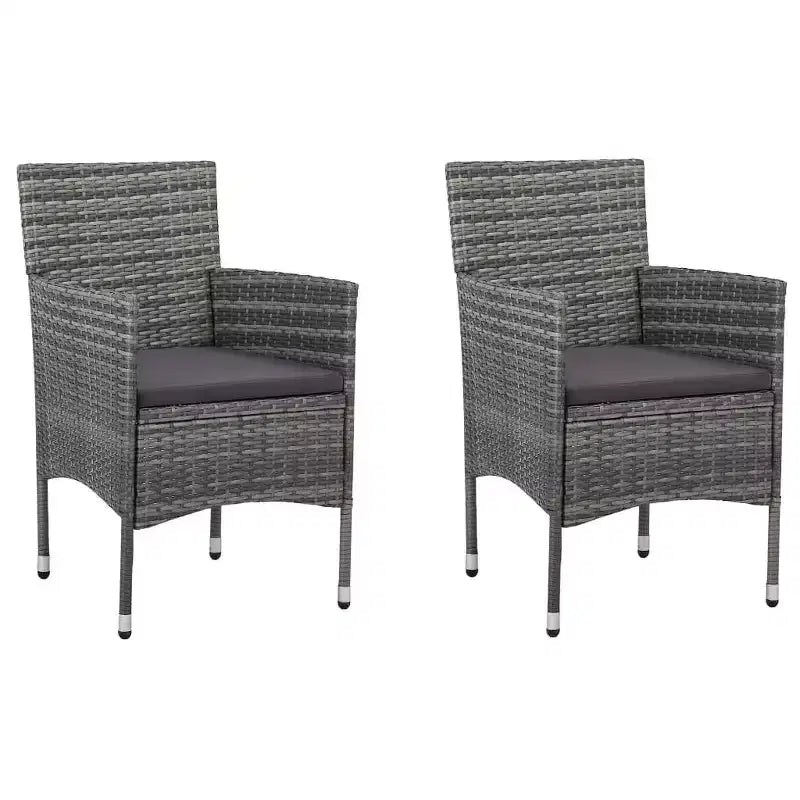 vidaXL Set di 2 sedie in polyrattan e acciaio