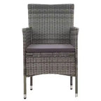vidaXL Set di 2 sedie in polyrattan e acciaio